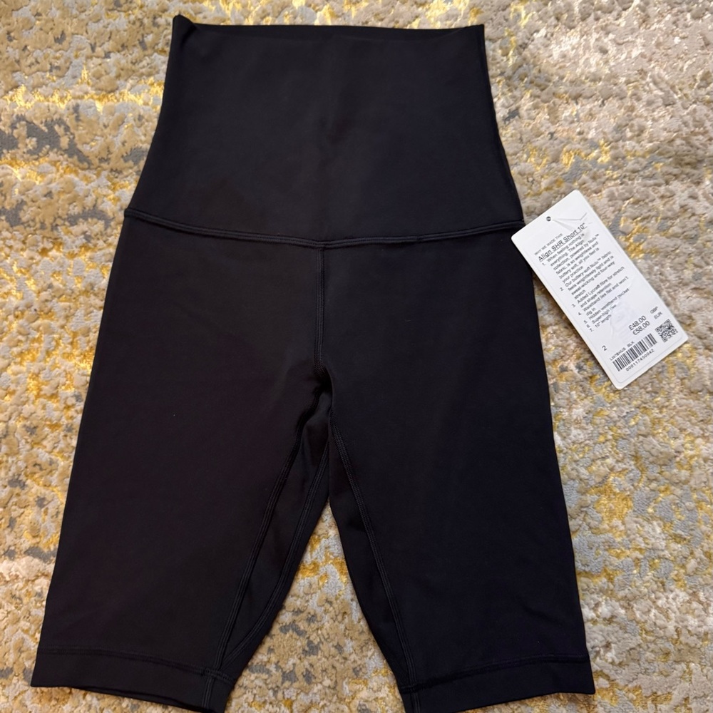 NWT Black Lululemon Align 10” Biker Shorts